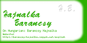 hajnalka barancsy business card